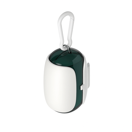 Dog Poop Bag Holder and Dispenser with Leash Attachment
