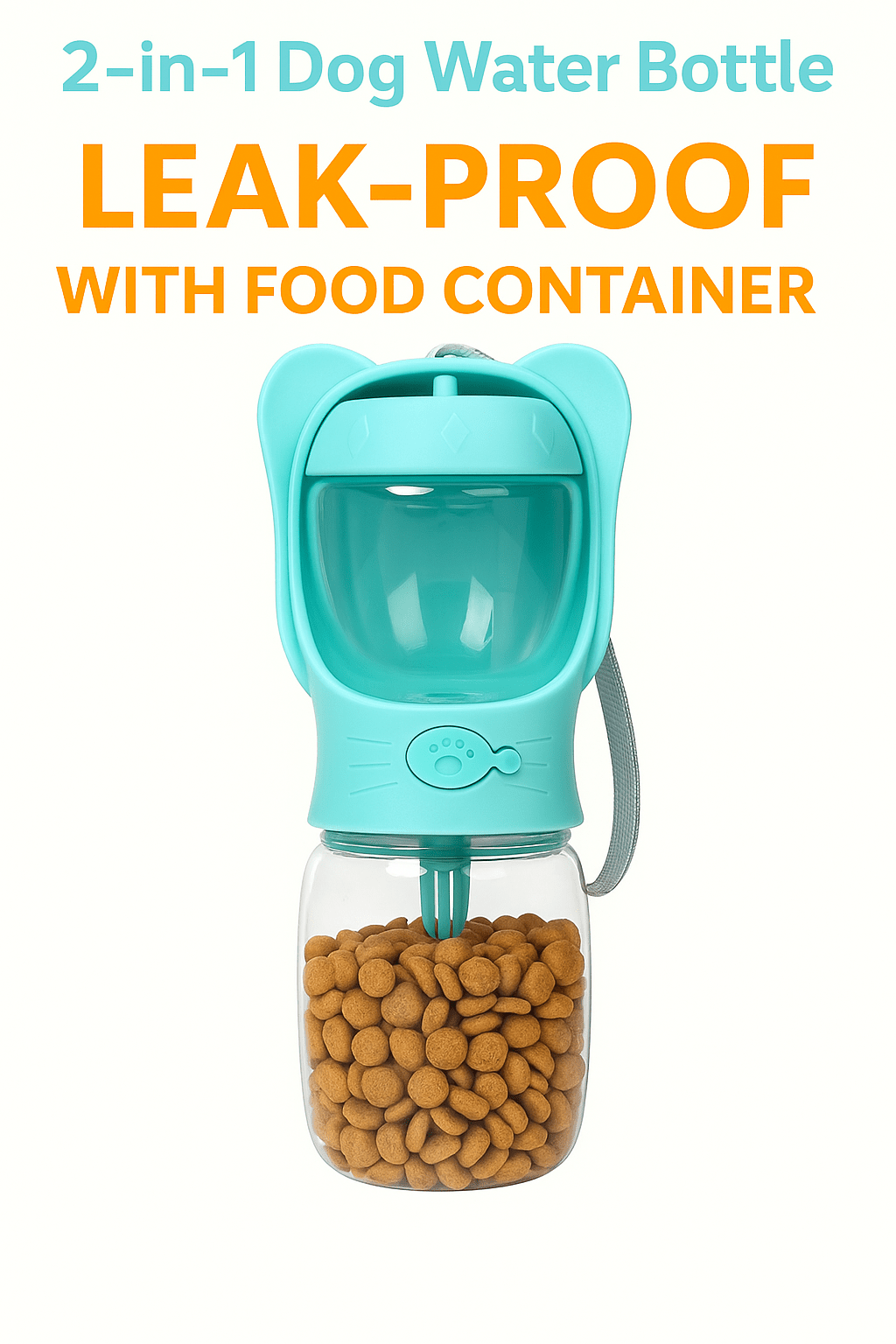 2-in-1 Portable Dog Water Bottle with Food Container