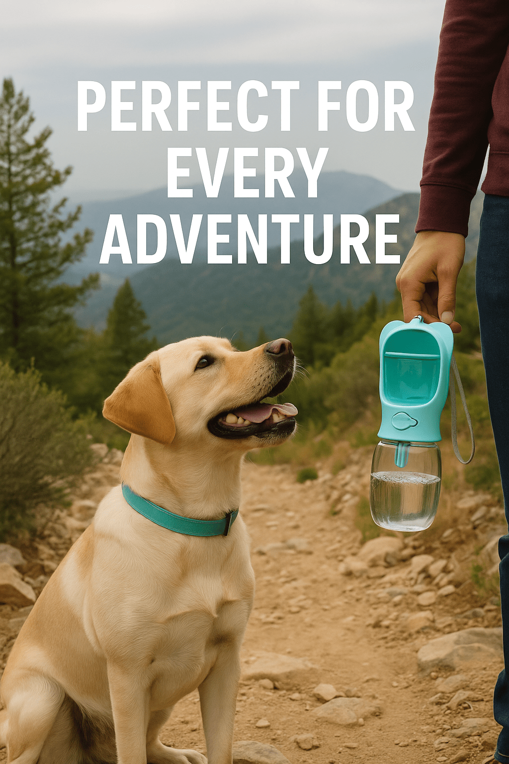 2-in-1 Portable Dog Water Bottle with Food Container